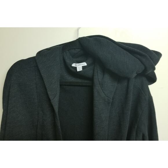 LKNW FRENCH TERRY DRAPE JACKET IN BLACK BY James Perse! SZ 2! - Picture 2 of 6